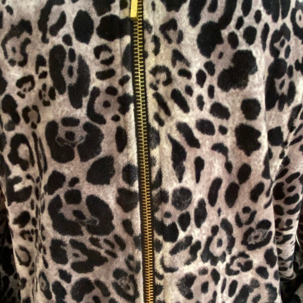Jones NY Sport Women's Animal Print (Leopard) 100% Cotton Zip Jacket Size Medium - Picture 7 of 16